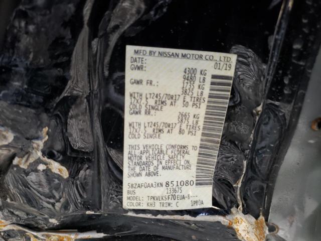 2019 NISSAN NV 3500 - 5BZAF0AA3KN851080