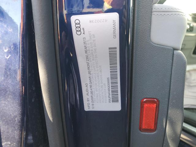 2019 AUDI A4 PRESTIG WAUFNAF46KA006665