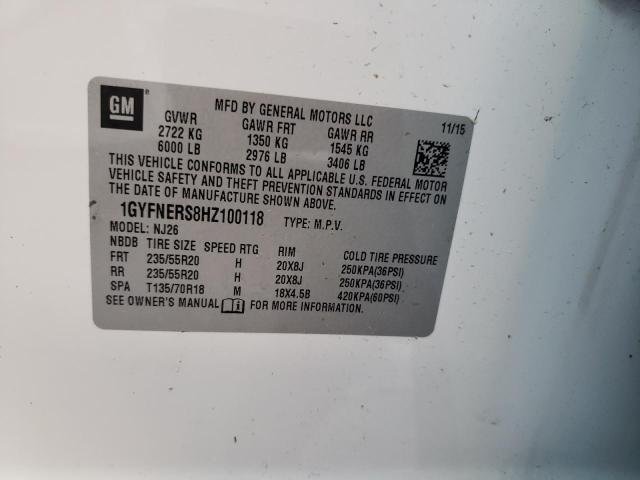 2017 CADILLAC XT5 PREMIU - 1GYFNERS8HZ100118