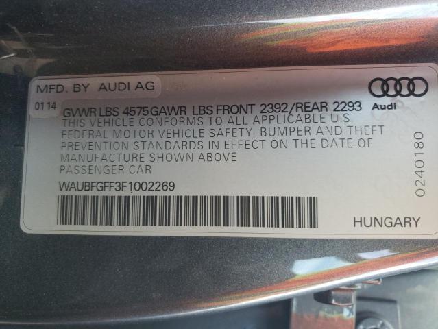 2015 AUDI S3 PREMIUM WAUBFGFF3F1002269