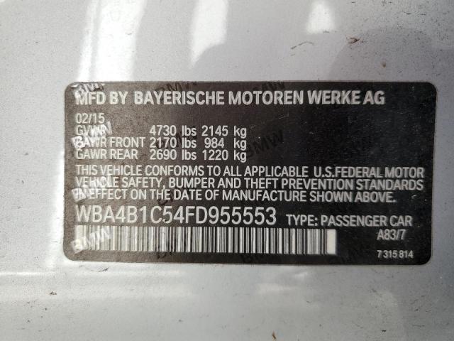 2015 BMW 435 I GRAN WBA4B1C54FD955553