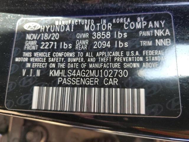 KMHLS4AG2MU102730 Hyundai ELANTRA SEL