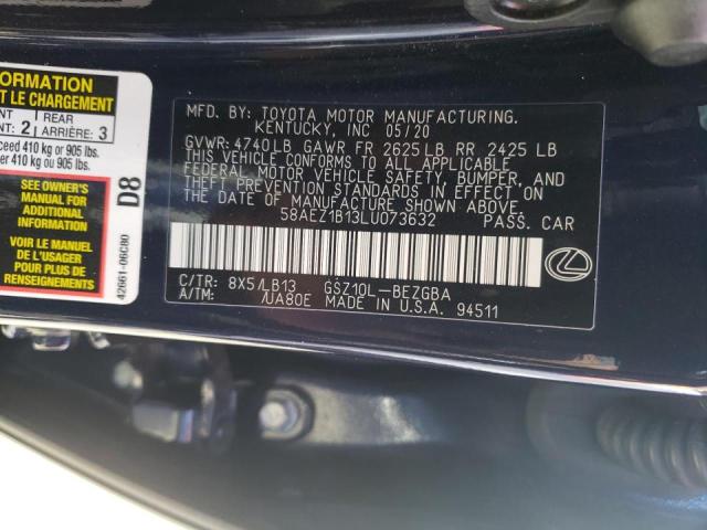 2020 LEXUS ES 350 LUX 58AEZ1B13LU073632