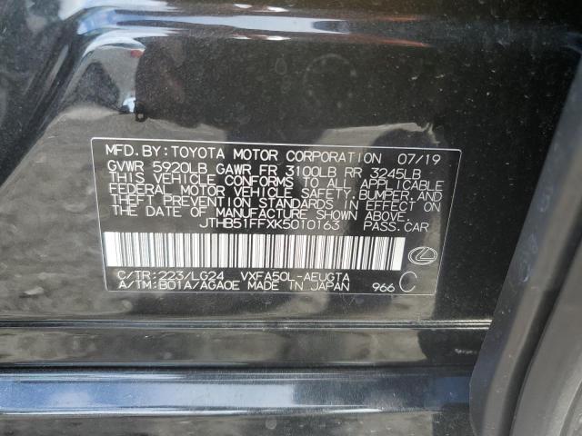 2019 LEXUS LS 500 BAS JTHB51FFXK5010163