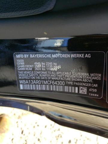 2021 BMW M440XI WBA13AR01MCF64300