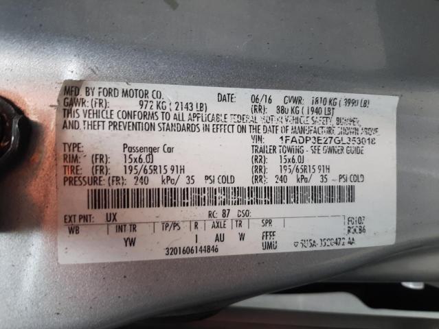 2016 FORD FOCUS S - 1FADP3E27GL353018