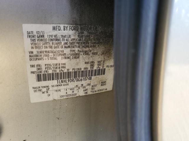 1LNHL9DR7BG610748 Lincoln MKS