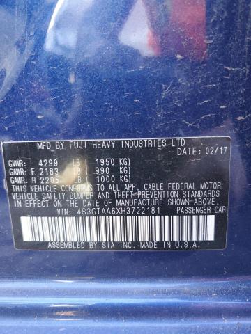4S3GTAA6XH3722181 Subaru Impreza