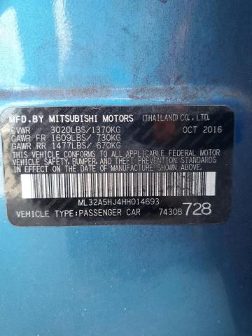 2017 MITSUBISHI MIRAGE GT ML32A5HJ4HH014693