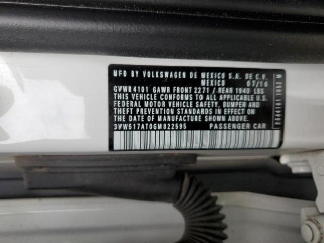 2016 VOLKSWAGEN BEETLE S/S 3VW517AT0GM822595