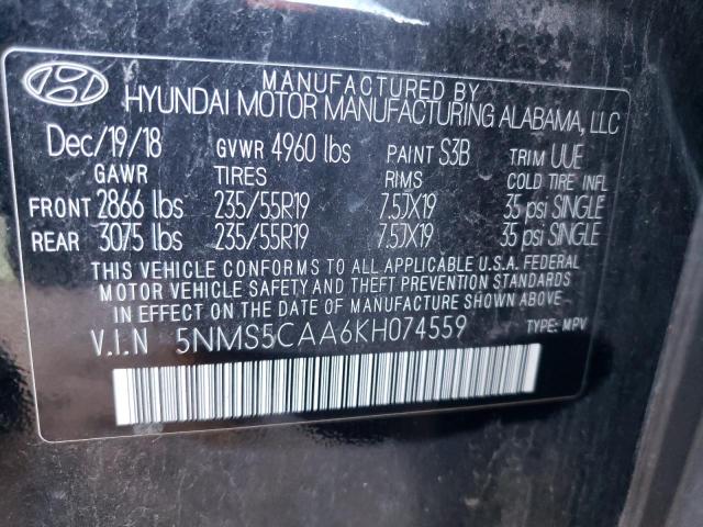 2019 HYUNDAI SANTA FE L - 5NMS5CAA6KH074559