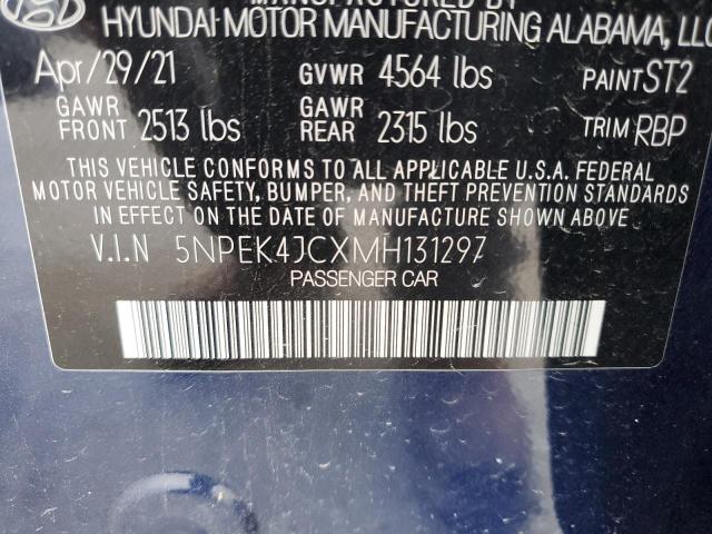 2021 HYUNDAI SONATA N L 5NPEK4JCXMH131297
