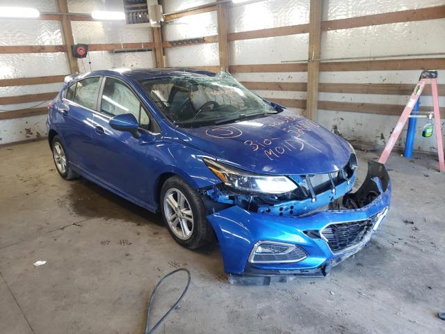 Salvage cars for sale from Copart Pekin, IL: 2018 Chevrolet Cruze LT
