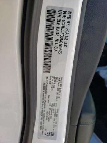 2022 DODGE DURANGO PU 1C4RDJFG3NC185205