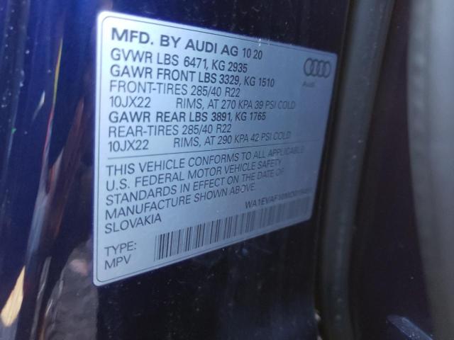 2021 AUDI Q8 PREMIUM WA1EVAF10MD015491