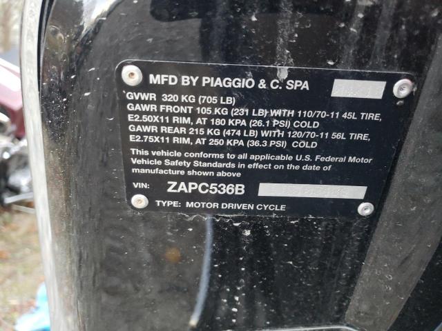 2018 VESPA PRIMAVERA ZAPC536B1J5103486