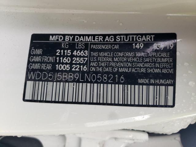 2020 MERCEDES-BENZ CLA AMG 35 WDD5J5BB9LN058216