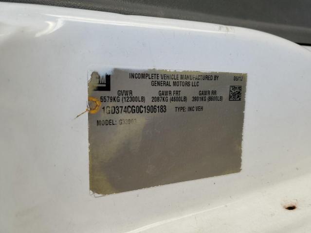 2012 GMC Savana Cutaway G3500 VIN: 1GD374CG0C1906183 Lot: 66622872
