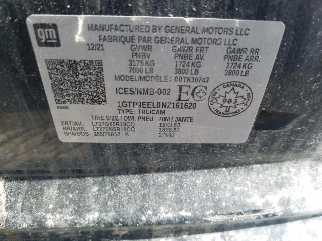 2022 GMC SIERRA LIM 1GTP9EEL0NZ161620
