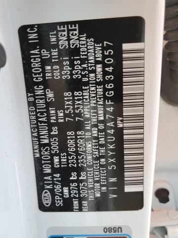 5XYKU4A74FG634057 KIA SORENTO EX