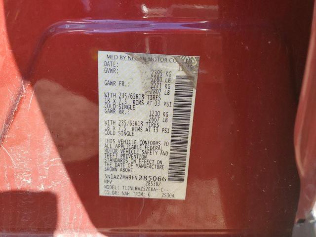 2015 NISSAN MURANO SL 5N1AZ2MH9FN285066
