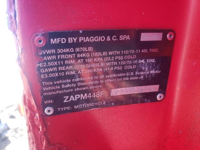 2009 VESPA LX 150 ZAPM448F295603018