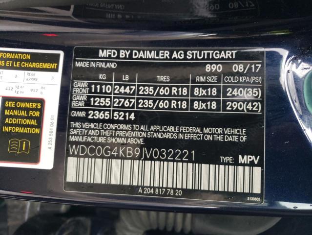 2018 MERCEDES-BENZ GLC 300 4M - WDC0G4KB9JV032221