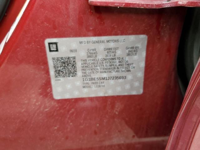 2018 CHEVROLET CRUZ - 1G1BE5SM1J7235693