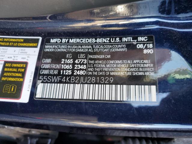 2018 MERCEDES-BENZ C 300 4MAT - 55SWF4KB2JU281329