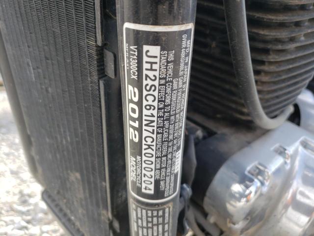 2012 HONDA VT1300 CX JH2SC61N7CK000204