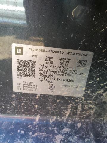 2019 GMC SIERRA LIM 2GTV2LEC5K1184265