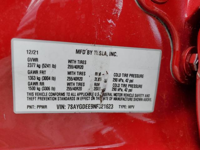 7SAYGDEE9NF321623 Tesla Model Y