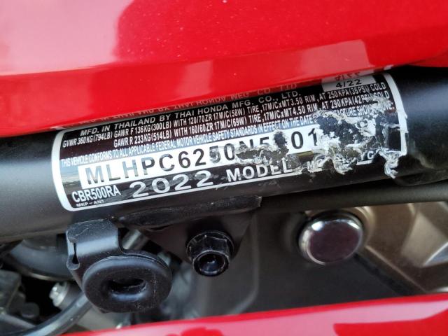 2022 HONDA CBR500 RA MLHPC6250N5301148