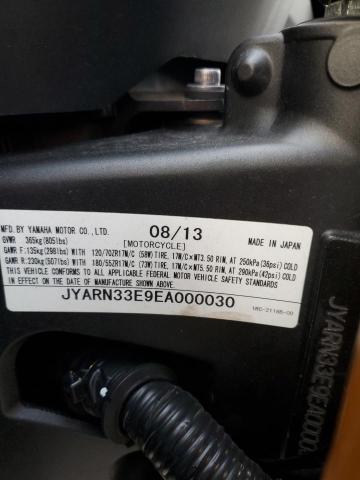2014 YAMAHA FZ09 JYARN33E9EA000030