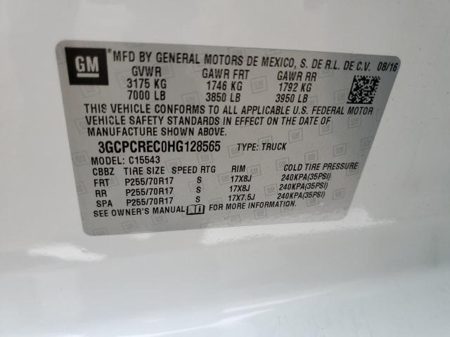 2017 CHEVROLET SILVRK1500 3GCPCREC0HG128565
