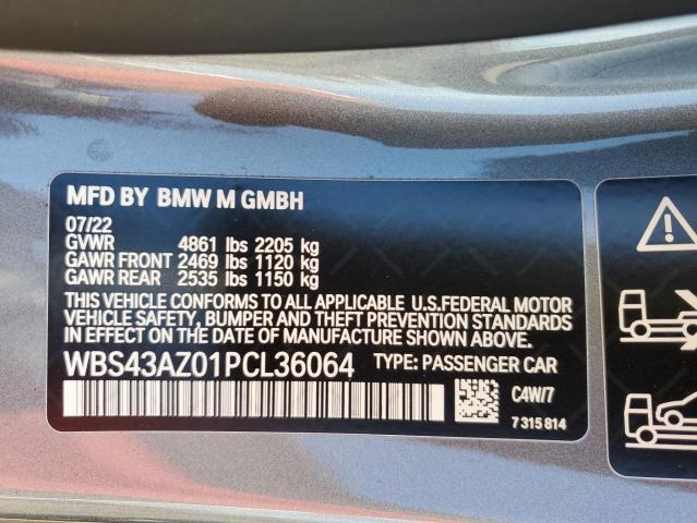 2023 BMW M4 COMPETI WBS43AZ01PCL36064