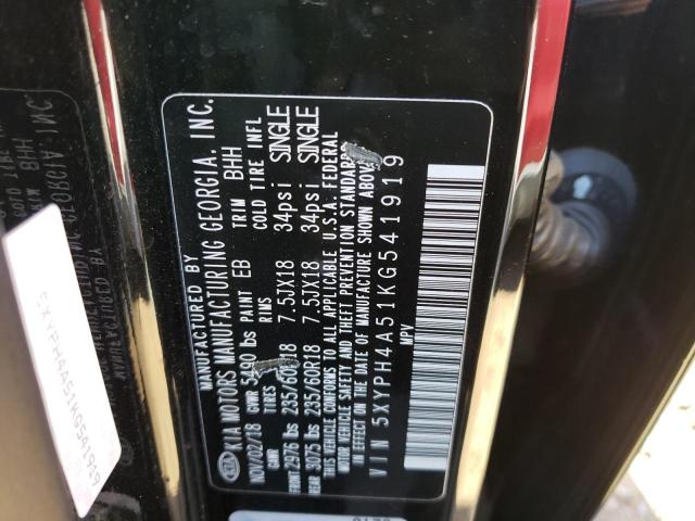 2019 KIA SORENTO EX - 5XYPH4A51KG541919