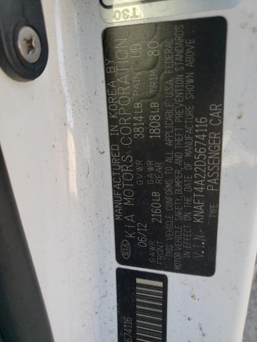 KNAFT4A22D5674116 KIA FORTE LX