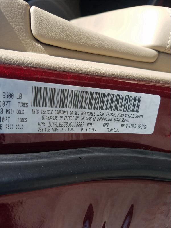 2018 JEEP GRAND CHER 1C4RJEBG8JC113867
