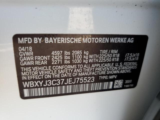 2018 BMW X2 SDRIVE2 WBXYJ3C37JEJ75523