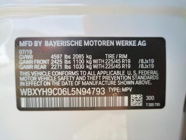 2020 BMW X2 SDRIVE2 WBXYH9C06L5N94793