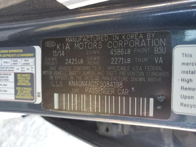 KNAGN4AD1F5084198 KIA OPTIMA HYBRID