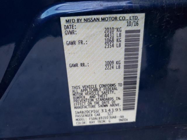 2016 NISSAN LEAF 1N4BZ0CP1GC314195