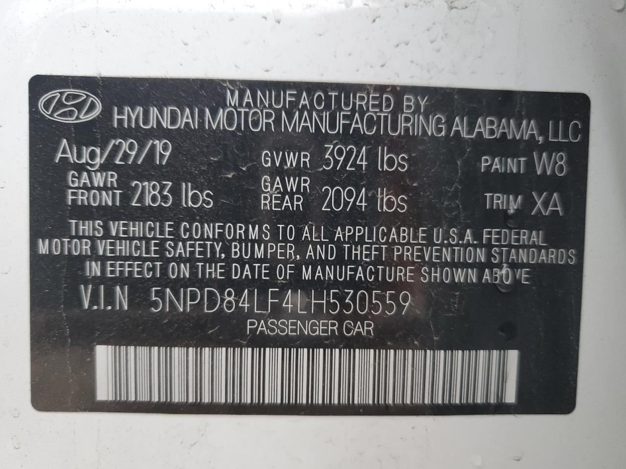 5NPD84LF4LH530559 2020 HYUNDAI ELANTRA - Image 10