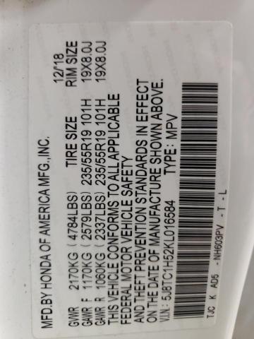 2019 ACURA RDX TECHNO - 5J8TC1H52KL016584