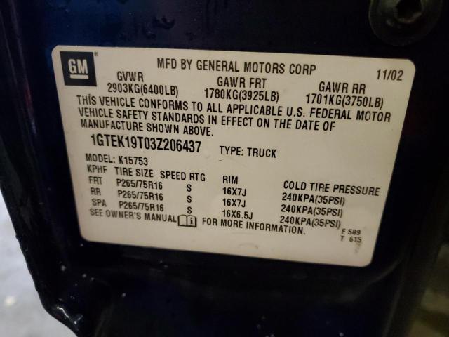 1GTEK19T03Z206437 GMC New Sierra K1500