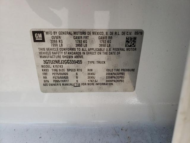 3GTU2NEJ2GG339455 GMC Sierra K1500 Slt