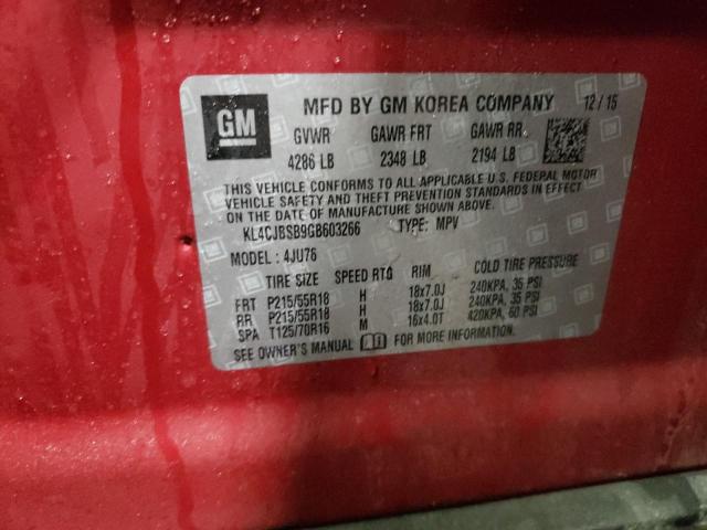 2016 BUICK ENCORE CON - KL4CJBSB9GB603266
