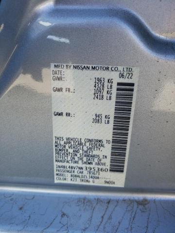 1N4BL4BV7NN395360 NISSAN ALTIMA 2022