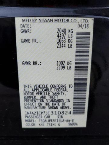 1N4AZ1CP7JC310824 Nissan LEAF S